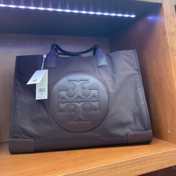 tory burch ella tote size
